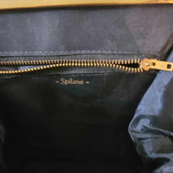 ✨️VINTAGE✨️ Black Beautifully Embellished 1950s-1960s Spilene Handbag - Picture 10 of 11